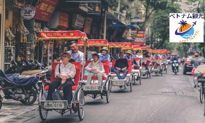 「ハノイ市内観光」ハノイシクロ情報・2023年シクロのチケット・ハノイシクロのルート